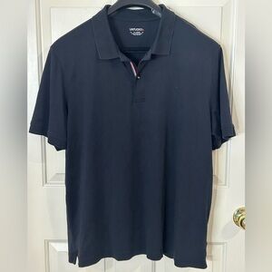 UNTUCKit Shirt Mens Size XL Black Damaschino Short Sleeve Polo Regular Fit